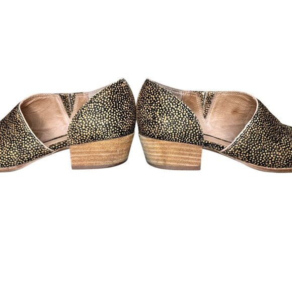 Madewell The Lucie Shoes Spotted Calf Hair Womens 7 Leather D'Orsay Asymmetrical - Picture 8 of 15